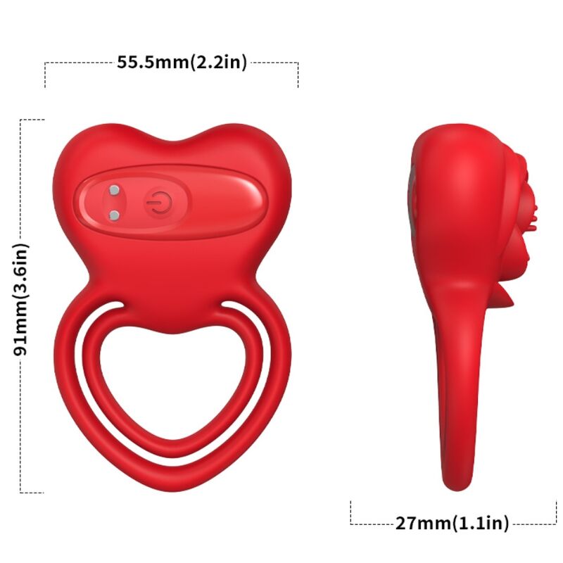 ARMONY - RING VIBRATOR HEART RED - My naughty haven #