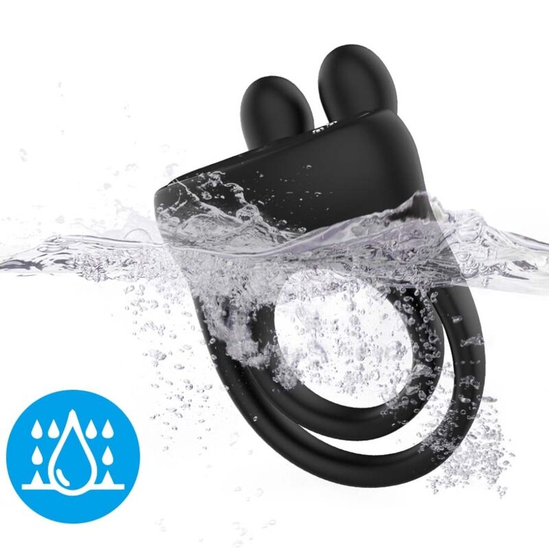 ARMONY - RING VIBRATOR RABBIT BLACK - My naughty haven #