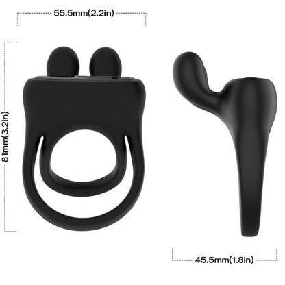 ARMONY - RING VIBRATOR RABBIT BLACK - My naughty haven #