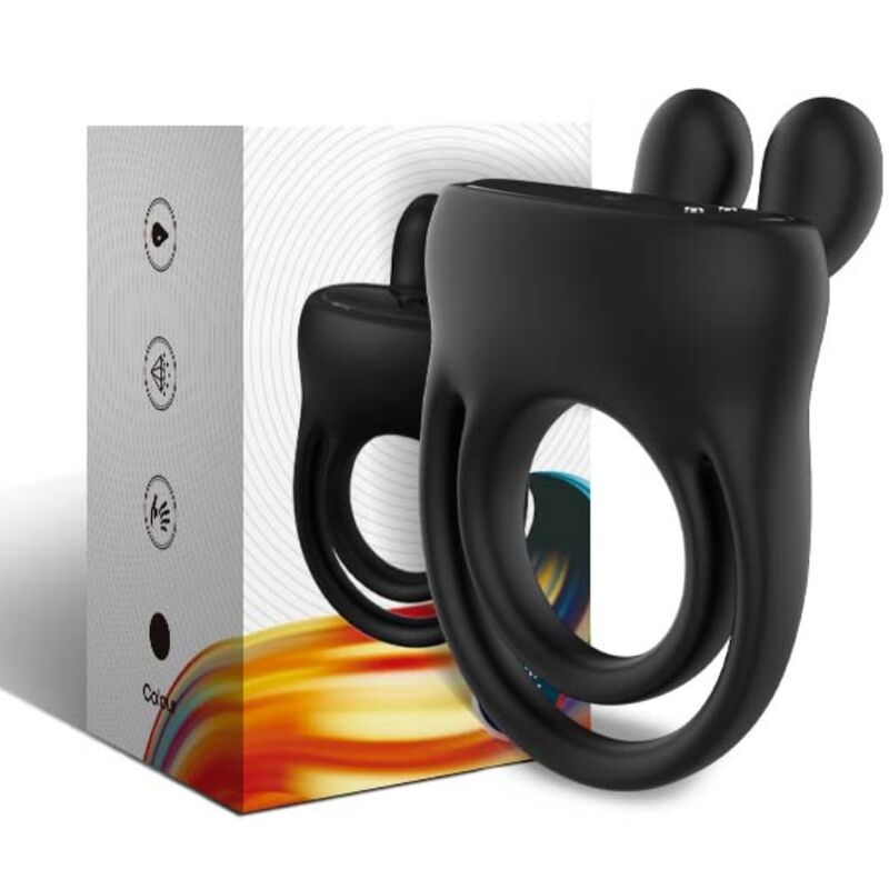 ARMONY - RING VIBRATOR RABBIT BLACK - My naughty haven #