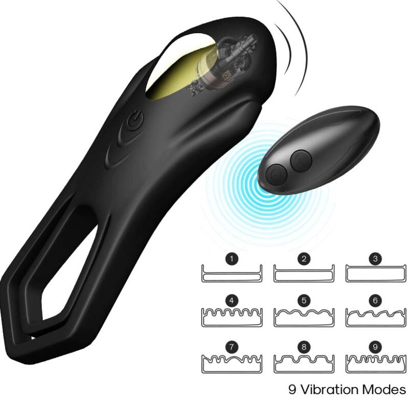 ARMONY - ROADSTER VIBRATOR DOUBLE RING REMOTE CONTROL BLACK - My naughty haven #