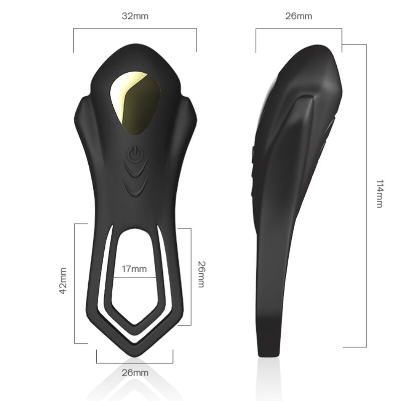 ARMONY - ROADSTER VIBRATOR DOUBLE RING REMOTE CONTROL BLACK - My naughty haven #