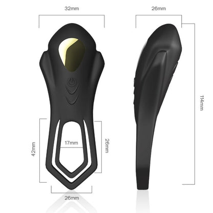 ARMONY - ROADSTER VIBRATOR DOUBLE RING REMOTE CONTROL BLACK - My naughty haven #