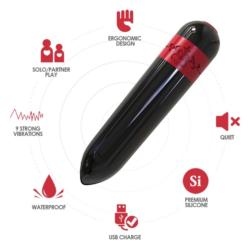 ARMONY - ROCKET VIBRATOR BULLET REMOTE CONTROL BLACK - My naughty haven #