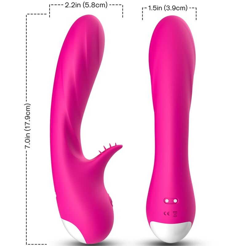 ARMONY - ROMANCE VIBRATOR WITH STIMULATOR FUCHSIA - My naughty haven #