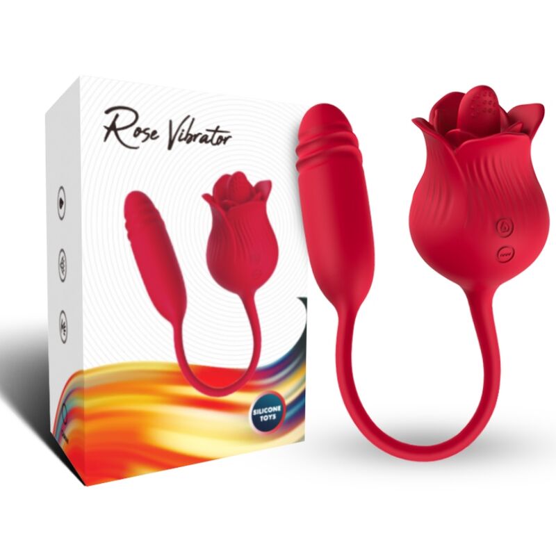 ARMONY - ROSELIP LICKING VIBRATING CLIT & VIBRATOR RED - My naughty haven #