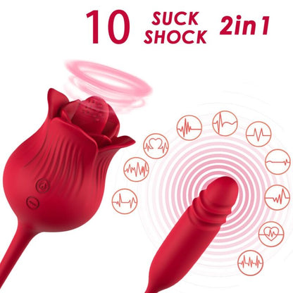 ARMONY - ROSELIP LICKING VIBRATING CLIT & VIBRATOR RED - My naughty haven #