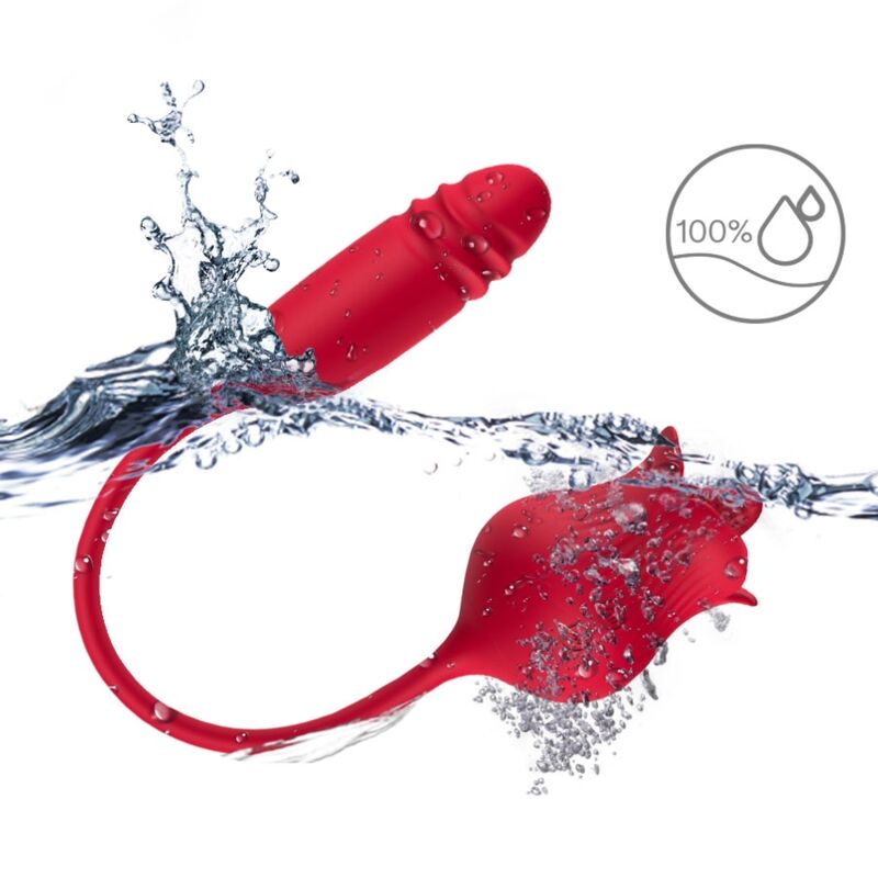 ARMONY - ROSELIP LICKING VIBRATING CLIT & VIBRATOR RED - My naughty haven #