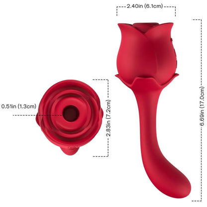 ARMONY - ROSELOVER CLITORIS SUCTION & STIMULATOR RED - My naughty haven #