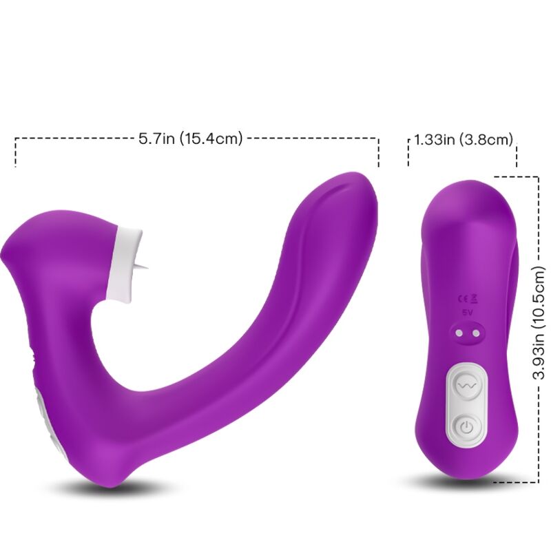 ARMONY - SECRETKISS LICKING VIBRATING CLIT & VIBRATOR CURVED PURPLE - My naughty haven #