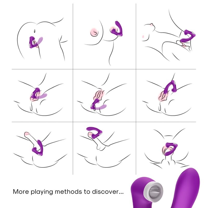 ARMONY - SECRETKISS LICKING VIBRATING CLIT & VIBRATOR CURVED PURPLE - My naughty haven #