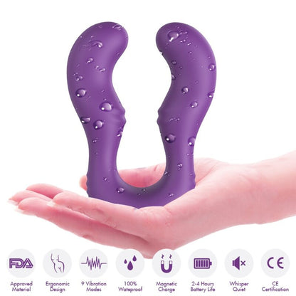 ARMONY - SERAPH VIBRATOR DOUBLE REMOTE CONTROL PURPLE - My naughty haven #