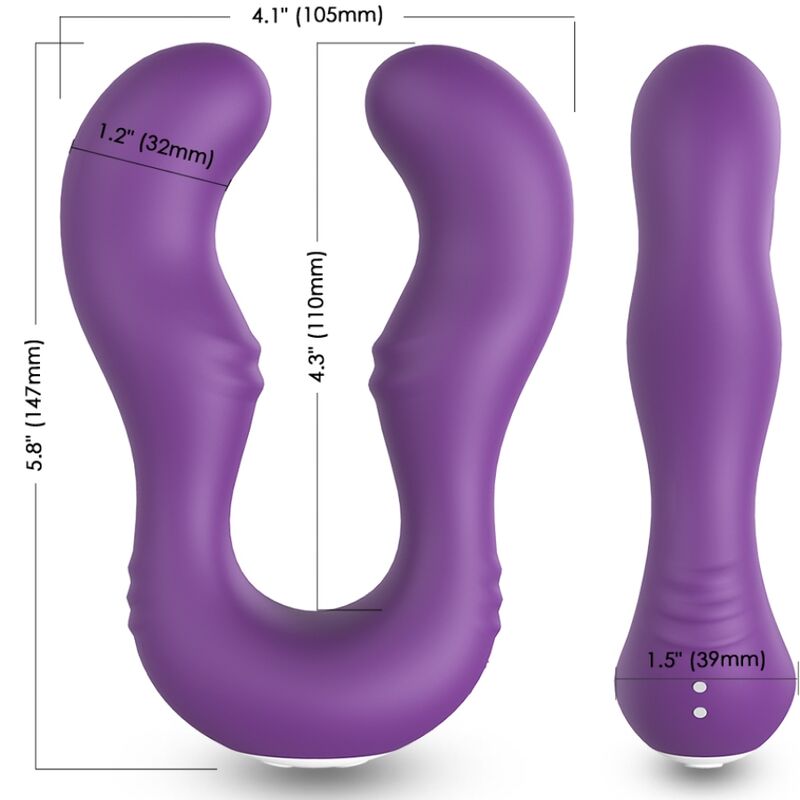 ARMONY - SERAPH VIBRATOR DOUBLE REMOTE CONTROL PURPLE - My naughty haven #