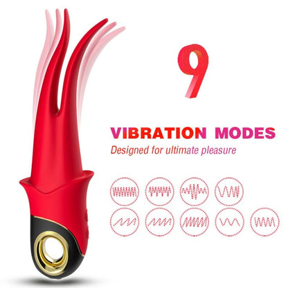 ARMONY - SHADOW VIBRATOR DOUBLE-HEAD TEASING RED - My naughty haven #