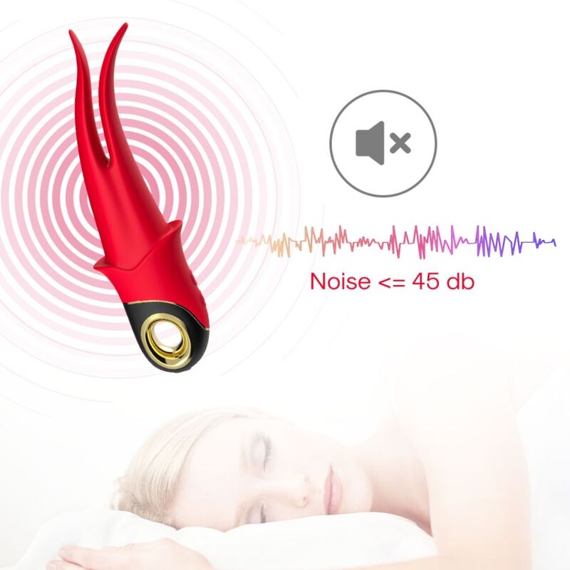 ARMONY - SHADOW VIBRATOR DOUBLE-HEAD TEASING RED - My naughty haven #