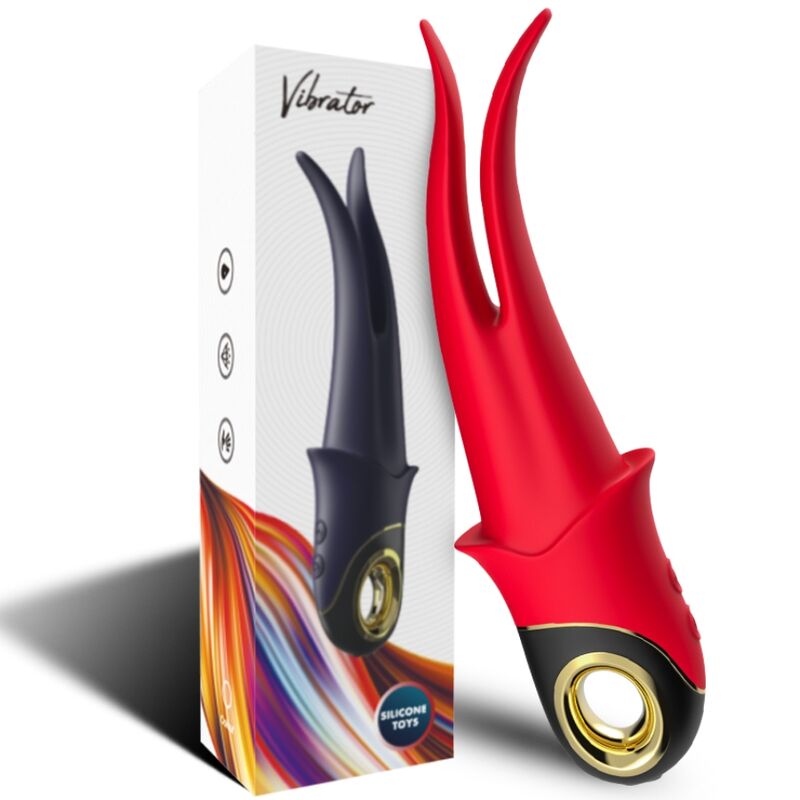 ARMONY - SHADOW VIBRATOR DOUBLE-HEAD TEASING RED - My naughty haven #