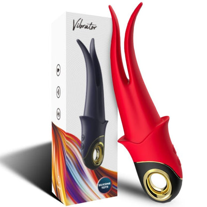 ARMONY - SHADOW VIBRATOR DOUBLE-HEAD TEASING RED - My naughty haven #