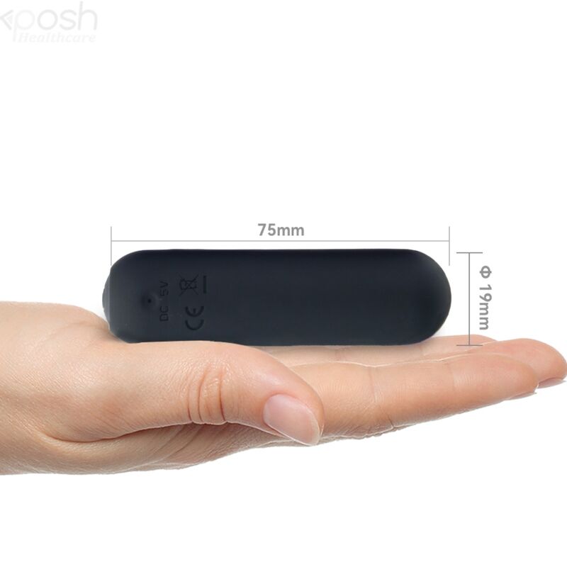 ARMONY - SPLASH HAHA VIBRATOR BULLET SILICONE 10 VIBRATIONS 75 X 19 CM BLACK - My naughty haven #