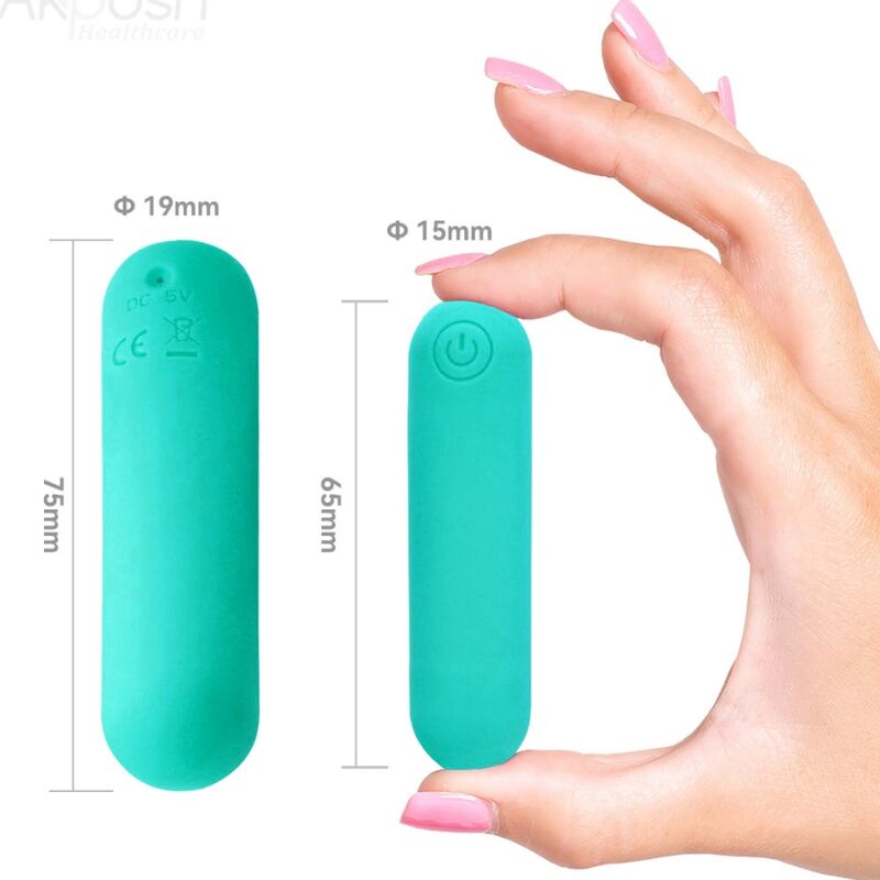 ARMONY - SPLASH HAHA VIBRATOR BULLET SILICONE 10 VIBRATIONS 75 X 19 CM GREEN - My naughty haven #