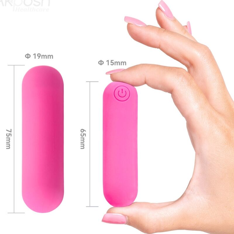 ARMONY - SPLASH HAHA VIBRATOR BULLET SILICONE 10 VIBRATIONS 75 X 19 CM PINK - My naughty haven #