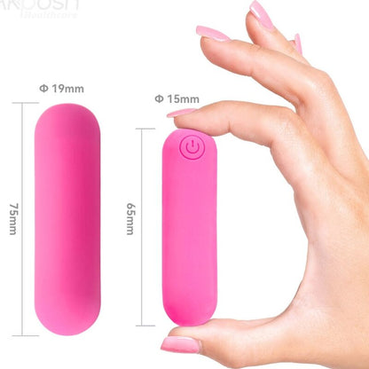ARMONY - SPLASH HAHA VIBRATOR BULLET SILICONE 10 VIBRATIONS 75 X 19 CM PINK - My naughty haven #