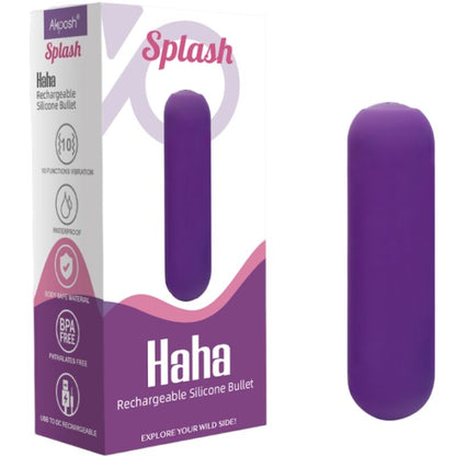 ARMONY - SPLASH HAHA VIBRATOR BULLET SILICONE 10 VIBRATIONS 75 X 19 CM PURPLE - My naughty haven #