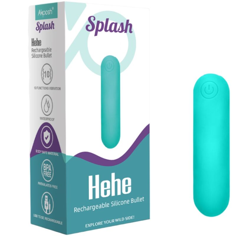 ARMONY - SPLASH HEHE VIBRATOR BULLET SILICONE 10 VIBRATIONS 65 X 15 CM GREEN - My naughty haven #