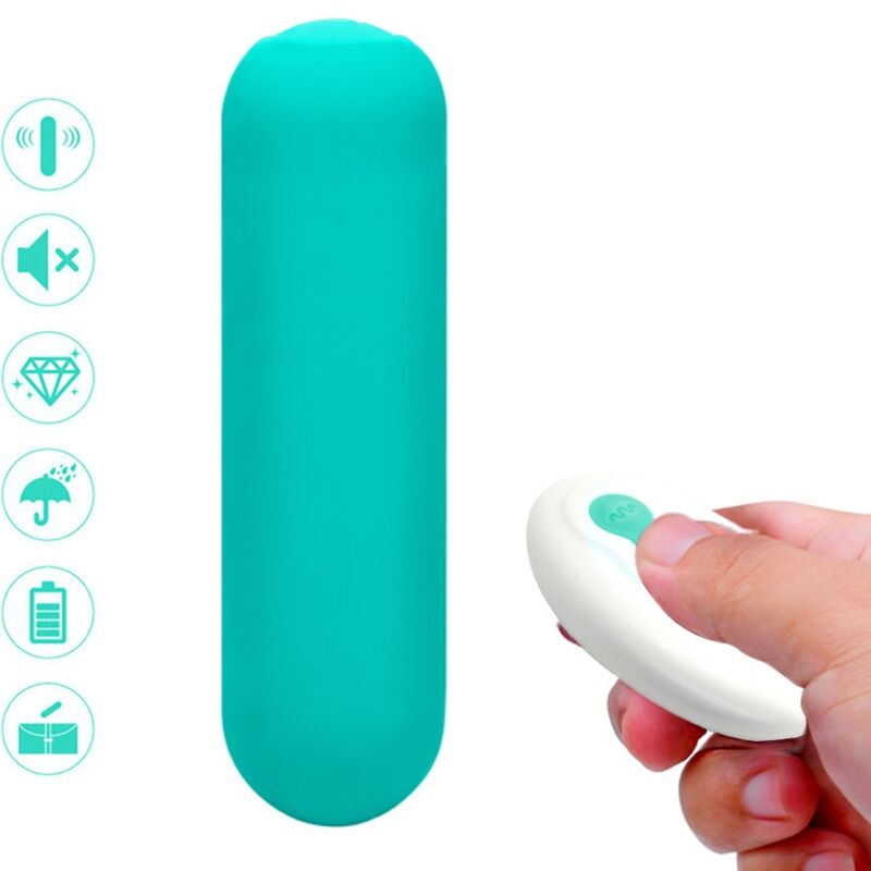 ARMONY - SPLASH JOIE VIBRATOR BULLET SILICONE REMOTE CONTROL 10 VIBRATIONS 75 X 19 CM GREEN - My naughty haven #