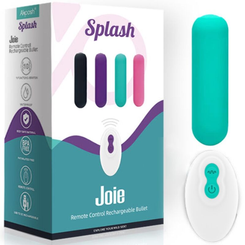 ARMONY - SPLASH JOIE VIBRATOR BULLET SILICONE REMOTE CONTROL 10 VIBRATIONS 75 X 19 CM GREEN - My naughty haven #