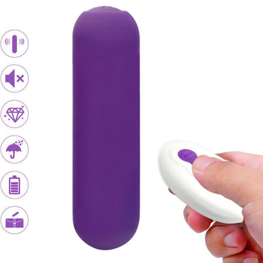 ARMONY - SPLASH JOIE VIBRATOR BULLET SILICONE REMOTE CONTROL 10 VIBRATIONS 75 X 19 CM PURPLE - My naughty haven #