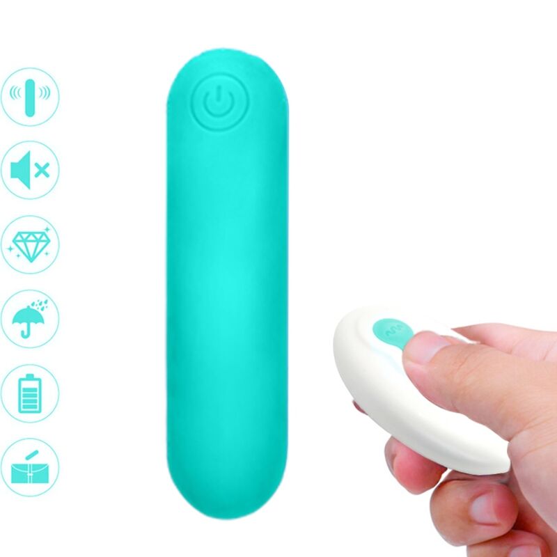ARMONY - SPLASH JOLINE VIBRATOR BULLET SILICONE REMOTE CONTROL 10 VIBRATIONS 65 X 15 CM GREEN - My naughty haven #