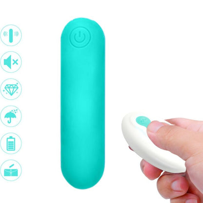 ARMONY - SPLASH JOLINE VIBRATOR BULLET SILICONE REMOTE CONTROL 10 VIBRATIONS 65 X 15 CM GREEN - My naughty haven #