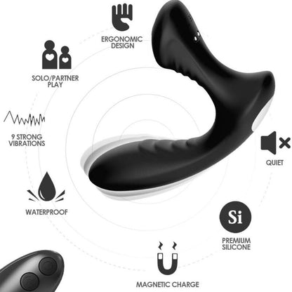 ARMONY - STORM VIBRATOR ANAL PROSTATE & PLUG REMOTE CONTROL BLACK - My naughty haven #