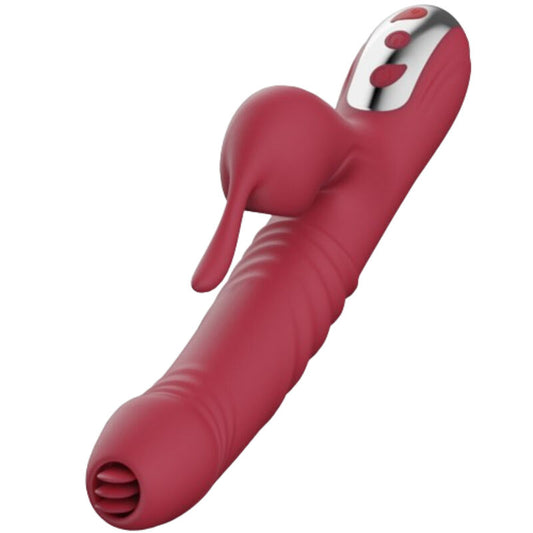 ARMONY - SUCK VIBRATOR & SUCKER WITH STIMULATING TONGUE BURGUNDY - My naughty haven #