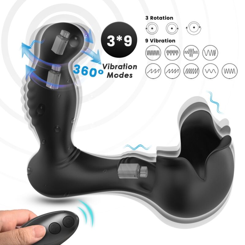 ARMONY - SURROUND VIBRATOR ANAL & STIMULATOR TESTICULOS REMOTE CONTROL BLACK - My naughty haven #