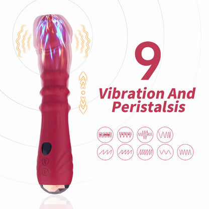 ARMONY - THERMO-ADJUSTABLE POINT A STIMULATOR VIBRATOR DILDO RED - My naughty haven #
