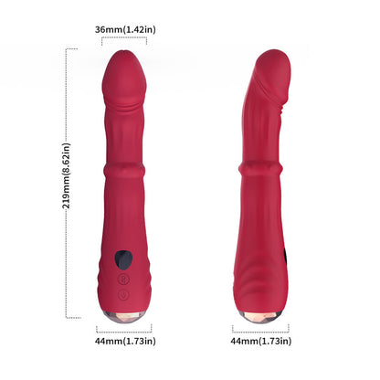 ARMONY - THERMO-ADJUSTABLE POINT A STIMULATOR VIBRATOR DILDO RED - My naughty haven #