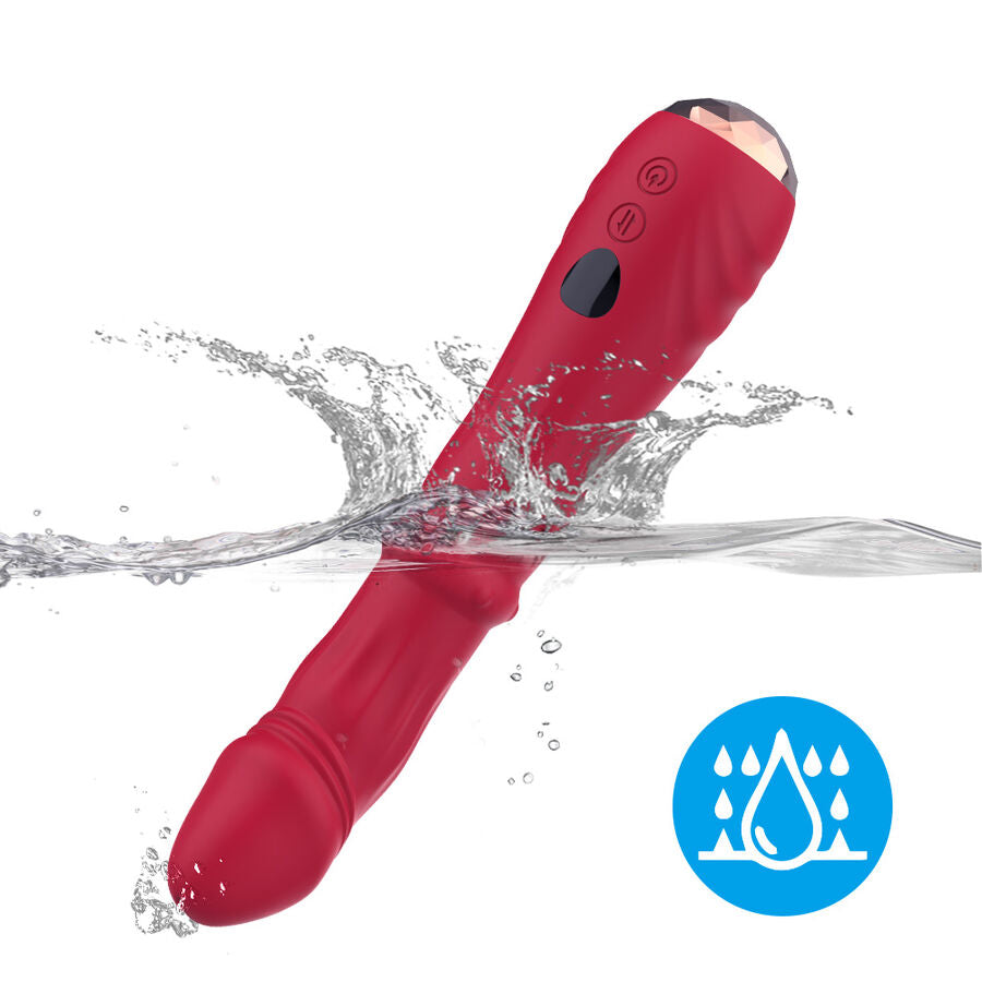 ARMONY - THERMO-ADJUSTABLE POINT A STIMULATOR VIBRATOR DILDO RED - My naughty haven #