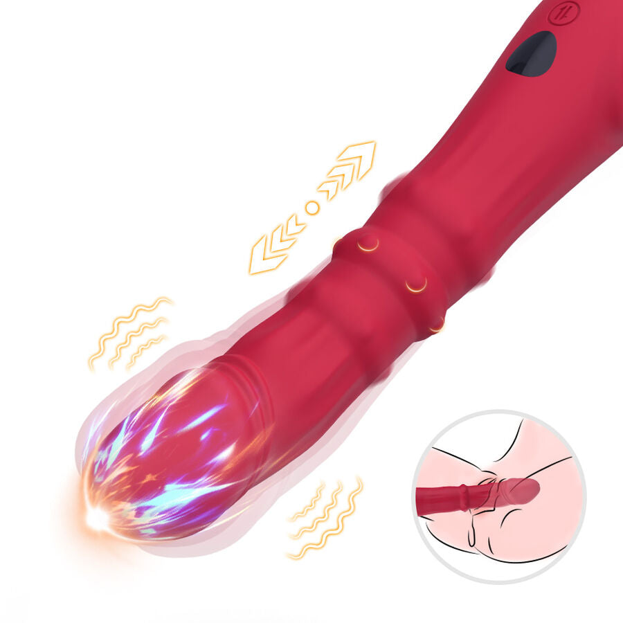 ARMONY - THERMO-ADJUSTABLE POINT A STIMULATOR VIBRATOR DILDO RED - My naughty haven #