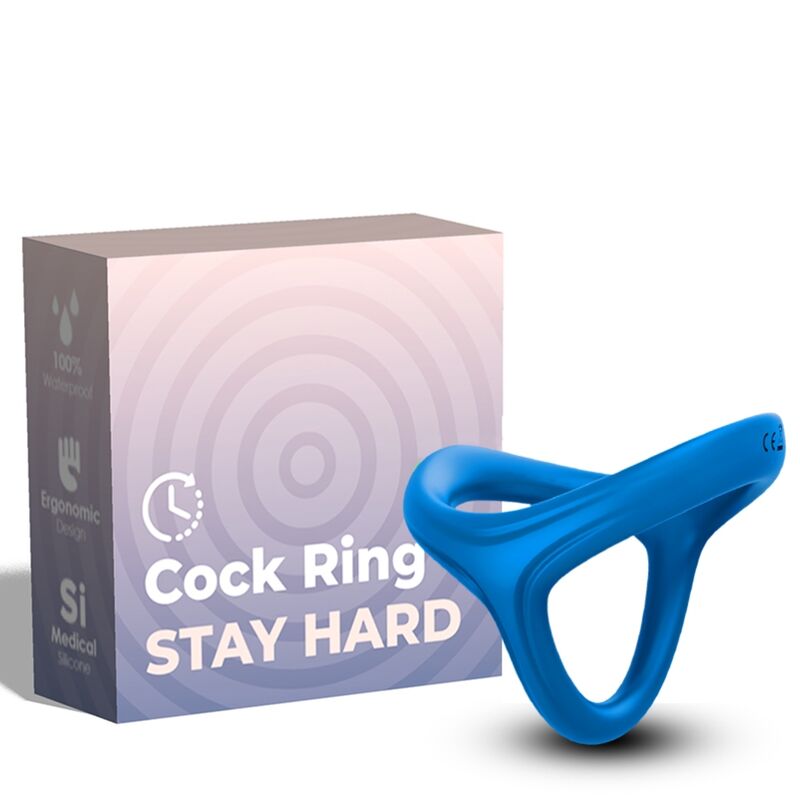 ARMONY - TRESOR DOUBLE SILICONE RING BLUE - My naughty haven #
