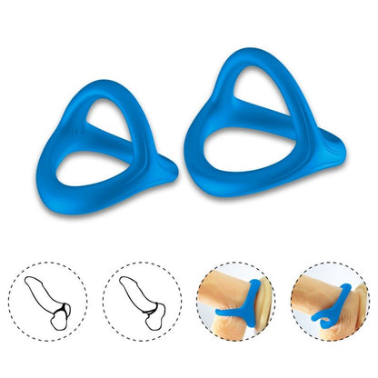 ARMONY - TRESOR DOUBLE SILICONE RING BLUE - My naughty haven #