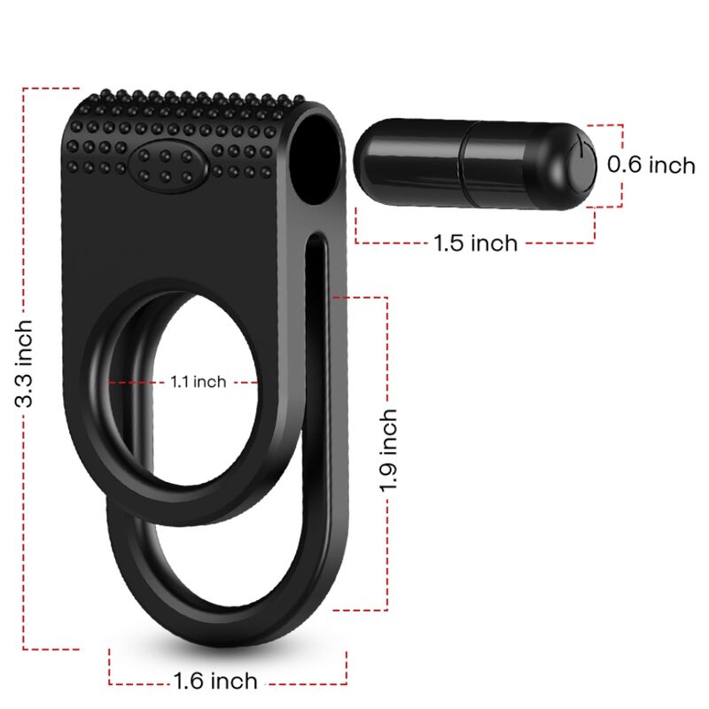 ARMONY - TWINS DOUBLE VIBRATOR RING FOR COUPLES BLACK - My naughty haven #