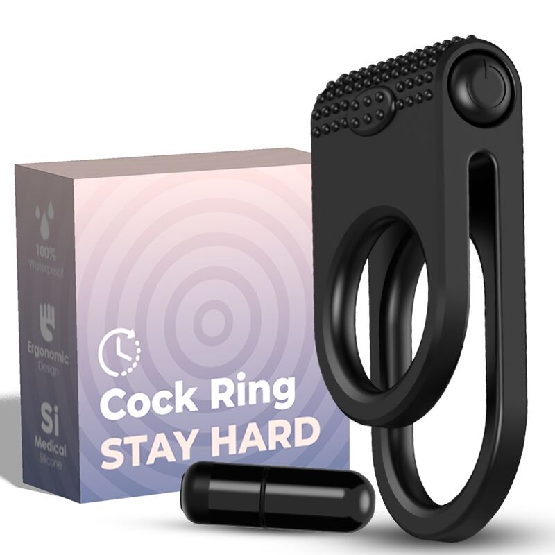 ARMONY - TWINS DOUBLE VIBRATOR RING FOR COUPLES BLACK - My naughty haven #