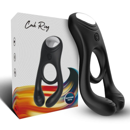 ARMONY - VEYRON DOUBLE VIBRATOR RING TOY FOR COUPLES BLACK - My naughty haven #
