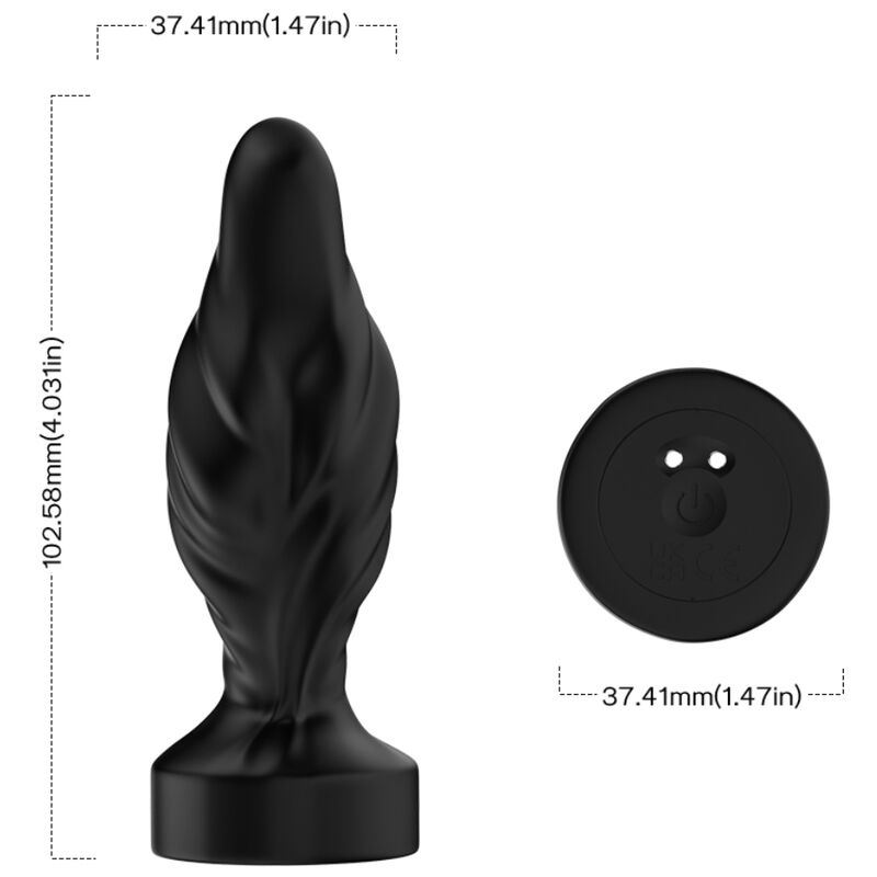 ARMONY - VIBRATOR & ANAL PLUG REMOTE CONTROL BLACK - My naughty haven #