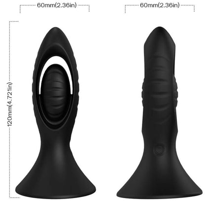 ARMONY - VIBRATOR & ANAL PLUG SILICONE BLACK - My naughty haven #