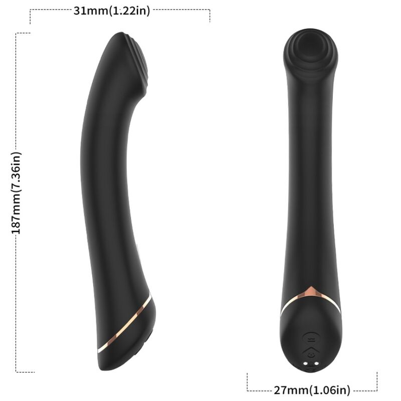 ARMONY - VIBRATOR FALT HEAD SILICONE BLACK - My naughty haven #