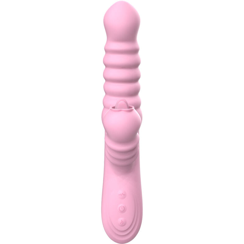 ARMONY - VIBRATOR MULTIFUNCTION WITH STIMULATING TONGUE HEAT EFFECT PINK - My naughty haven #