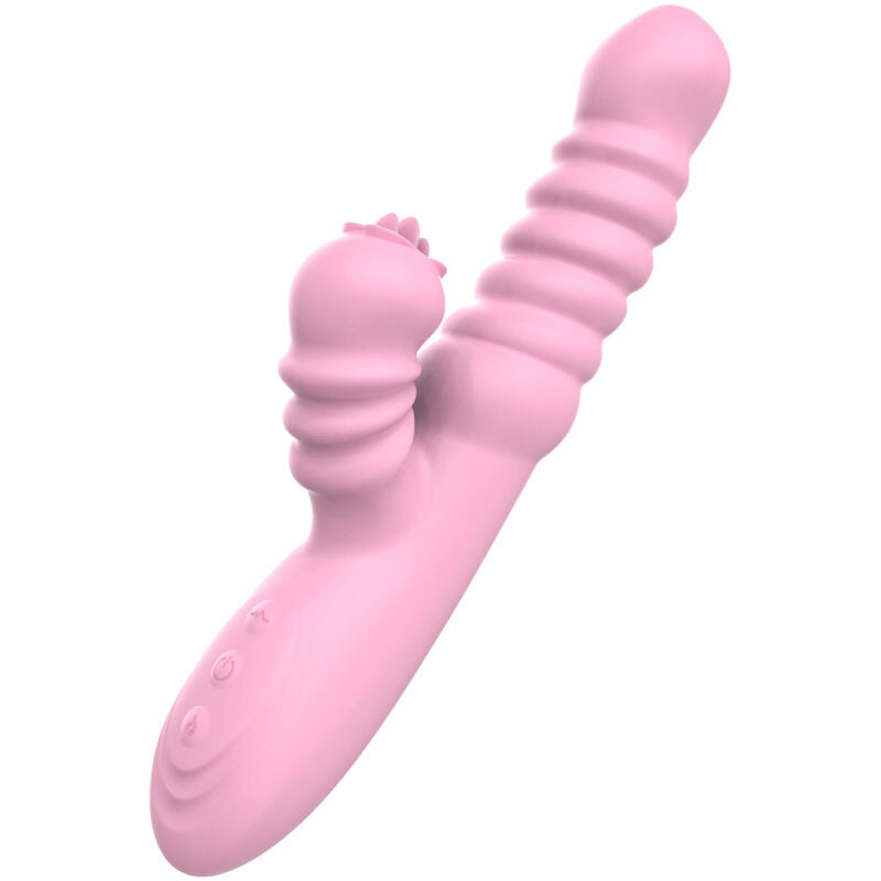 ARMONY - VIBRATOR MULTIFUNCTION WITH STIMULATING TONGUE HEAT EFFECT PINK - My naughty haven #