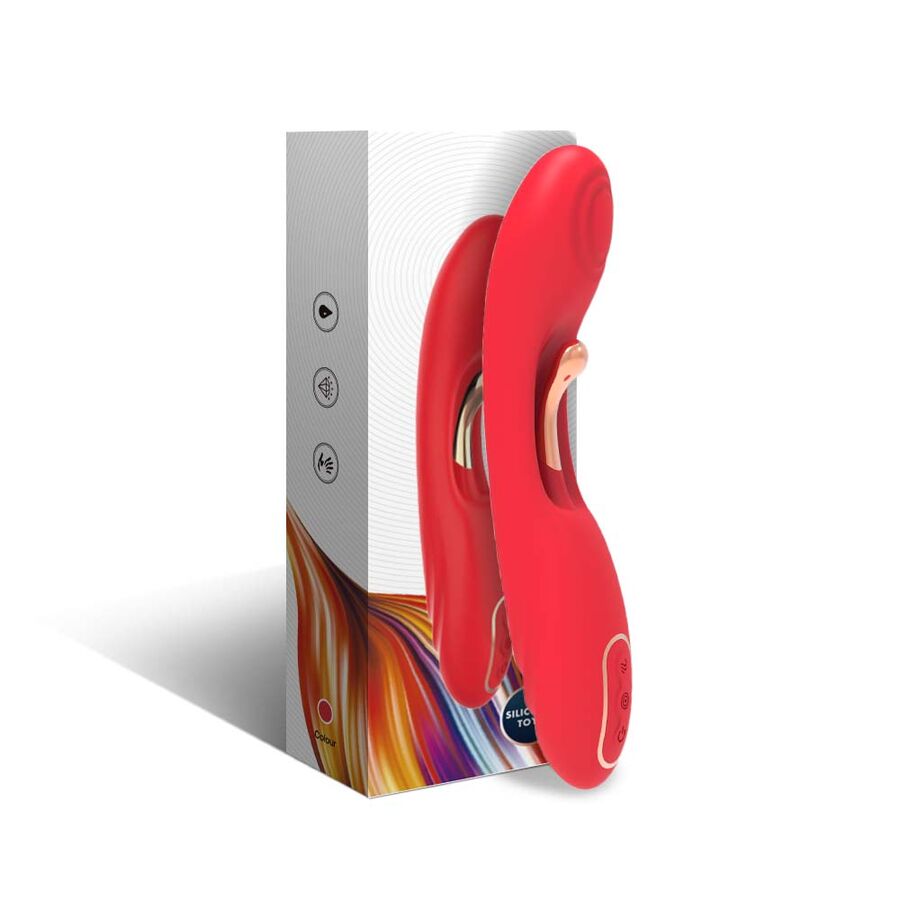 ARMONY - VIBRATOR WITH OSCILLATING TONGUE RED - My naughty haven #